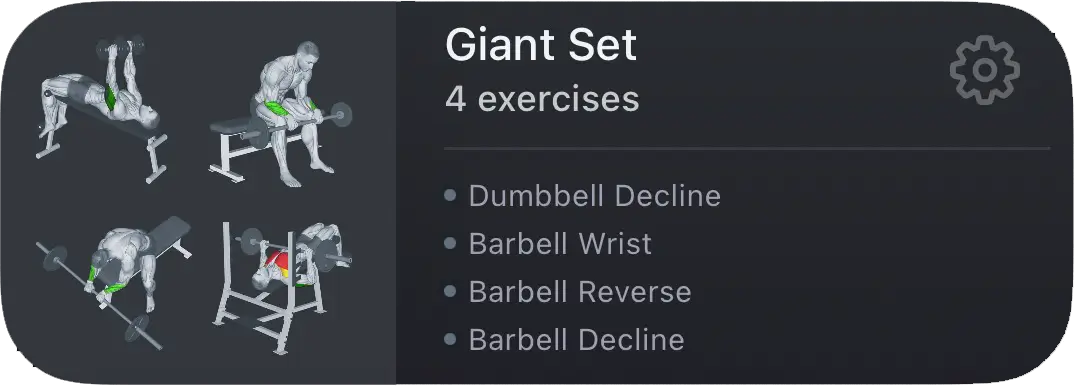 Giant set workout